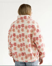Load image into Gallery viewer, Original Sherpa Jacket - Cream with Pink Floral - Brunette The Label