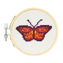 Load image into Gallery viewer, Butterfly Mini Cross Stitch Kit - Kikkerland