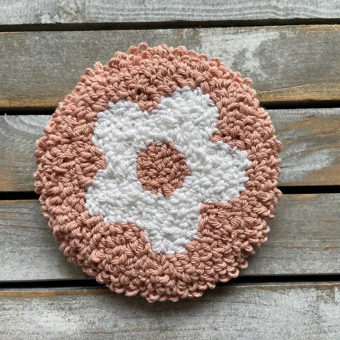 Coffee Coaster, Mug Rug - Flower