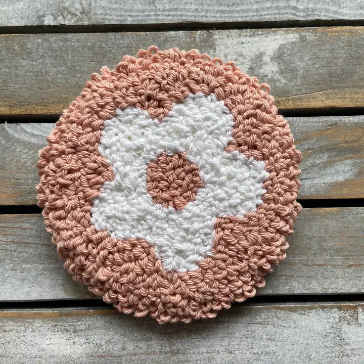 Coffee Coaster, Mug Rug - Flower