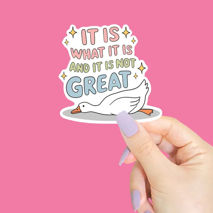 It Is What It Is and It Is Not Great Vinyl Sticker