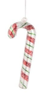 Glass Candy Cane Ornament