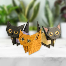 Load image into Gallery viewer, Origami Cat Craft Kit