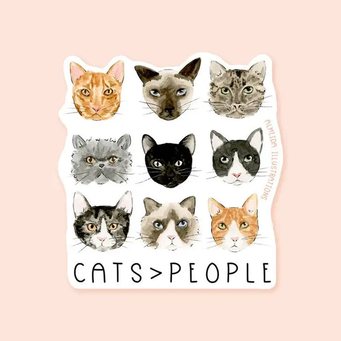 Cats > People Sticker | Funny Cat Sticker