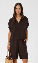 Load image into Gallery viewer, KAmilia Linen Blouse - Black Coffee