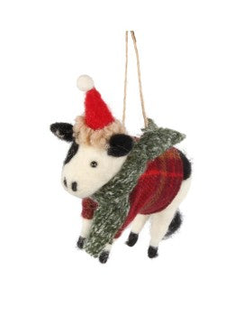 Merry Cow Ornament