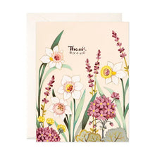 Load image into Gallery viewer, Cream Floral Thank You Card