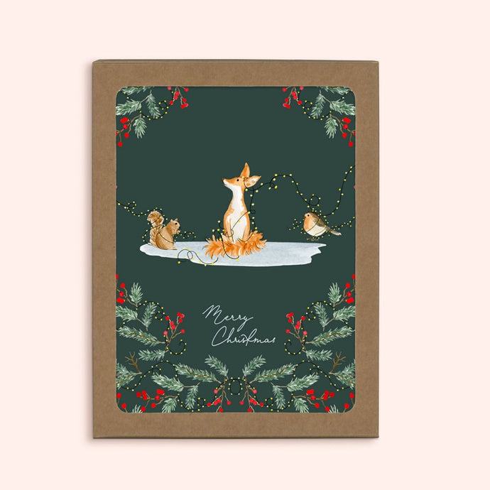 Merry Christmas Festive Fox Card