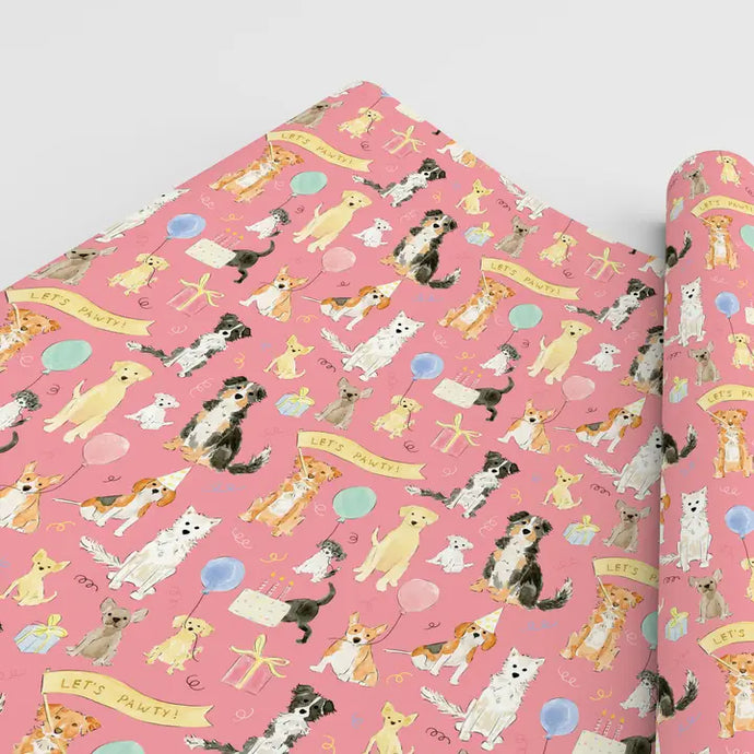 Dog Birthday Gift Wrap | Celebration Dog Pawty