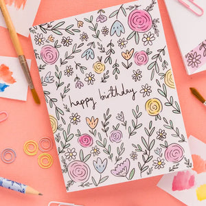 Summer Flower Birthday Card - Little May Papery