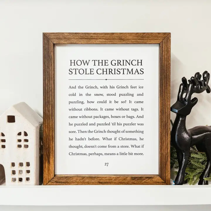 How the Grinch Stole Christmas Framed Sign