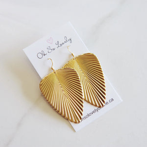 Eliza Big Leaf Earrings - Oh So Lovely