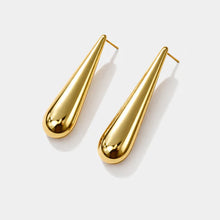 Load image into Gallery viewer, Elongated Golden Earrings
