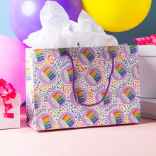 Load image into Gallery viewer, Rainbow Birthday Cake Pattern Gift Bag