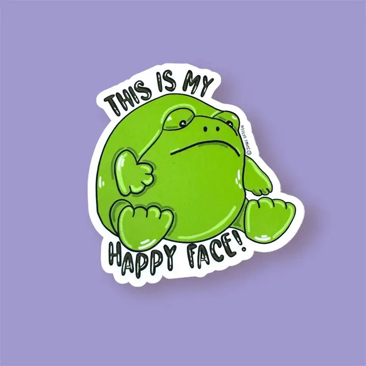This Is My Happy Face Sticker