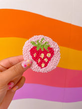 Load image into Gallery viewer, Copy of Punch Needle Car Coasters - Strawberry Checker