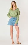 Load image into Gallery viewer, Frayed Hem Embroidered Denim Short - Dex