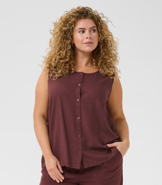 KCmille Button Top - Fudge - Kaffe Curve