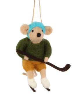 Hockey Mouse Ornament