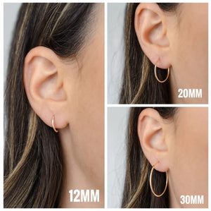 Thin Hoops - Petite Gold