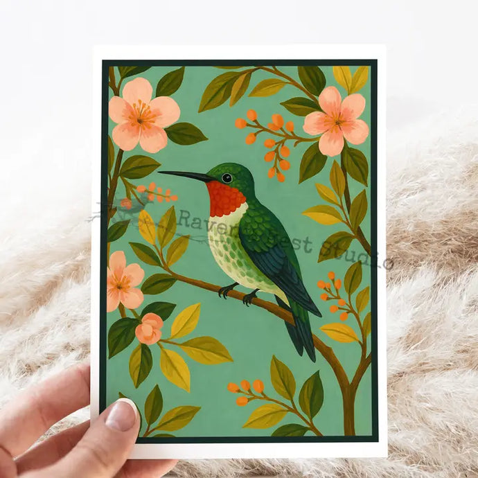 Sweet Hummingbird - Greeting Card