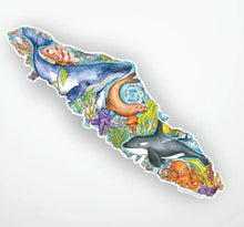 Load image into Gallery viewer, Vancouver Island Stickers - Humpback - Nicola North Art - 2 Sizes