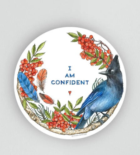 I AM Confident Sticker - Nicola North Art