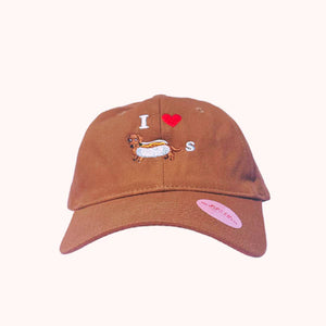 I Heart Weiner Dogs Baseball Dad Hat