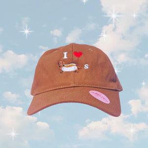 I Heart Weiner Dogs Baseball Dad Hat