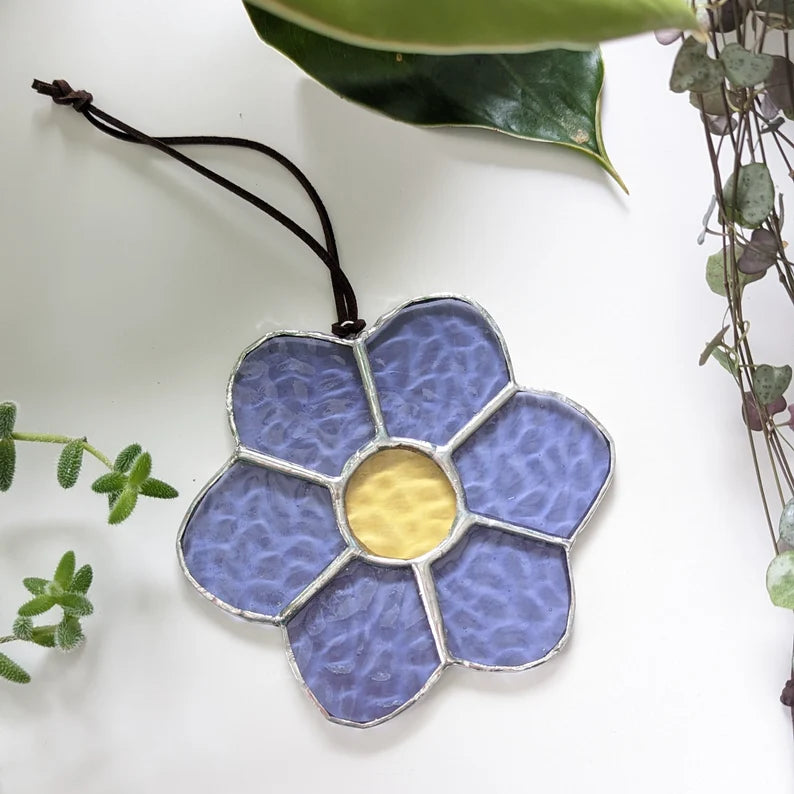 Hippy Flower Suncatcher - Glimpse Glass