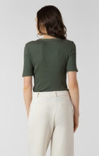 Load image into Gallery viewer, Ribbed Lace Up Tee
