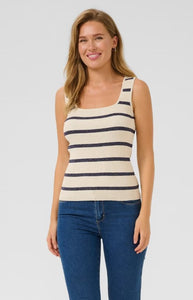 KAmorita Knit Top - Silver White/Blue - Kaffe