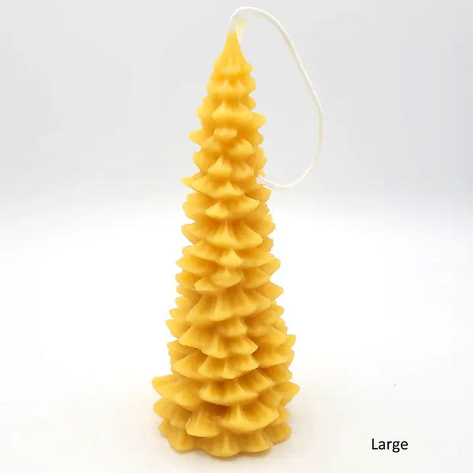 Christmas Tree Beeswax Candle Large