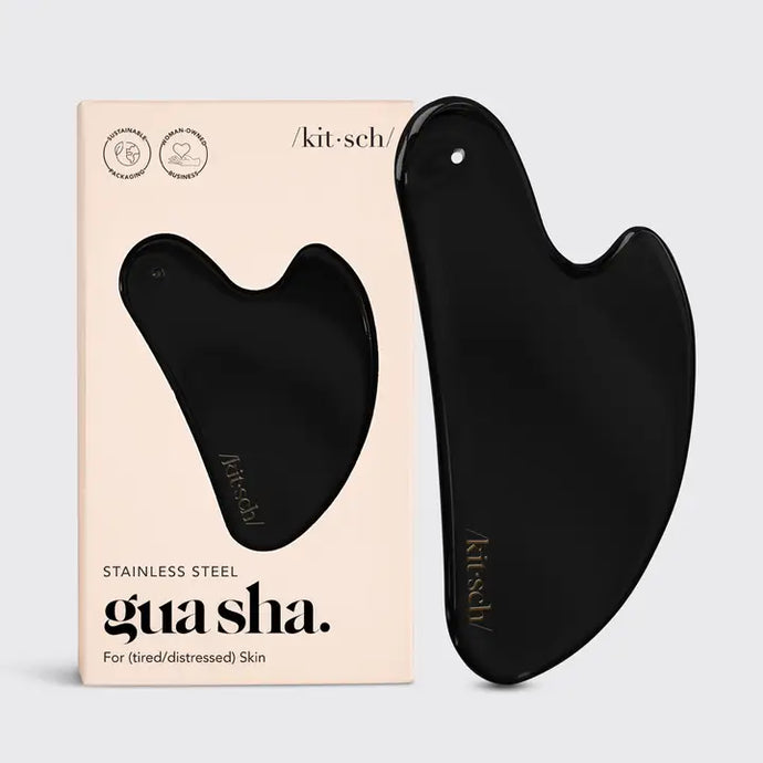 Stainless Steel Gua Sha - Matte Black - Kitsch