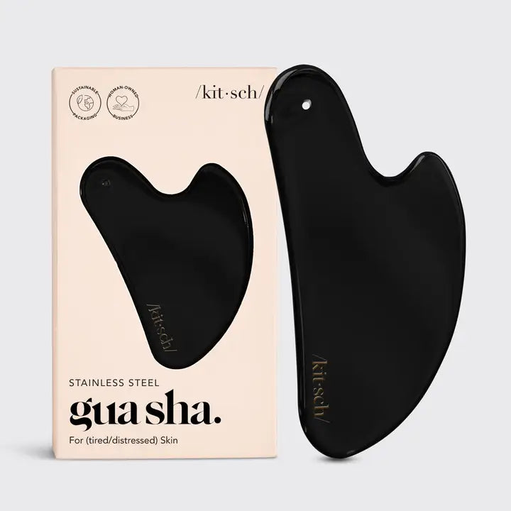 Stainless Steel Gua Sha - Matte Black - Kitsch