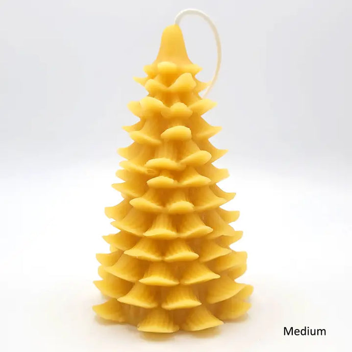 Christmas Tree Beeswax Candle Medium