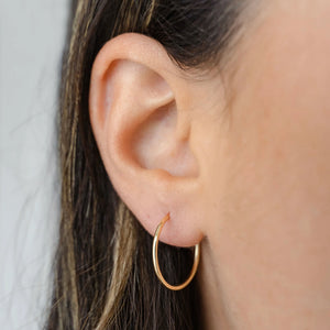 Thin Hoops - Petite Gold