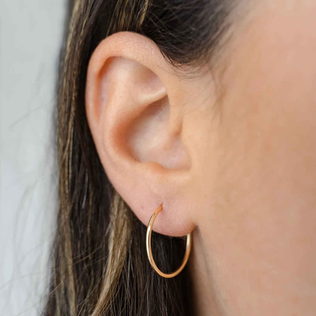 Thin Hoops - Petite Gold