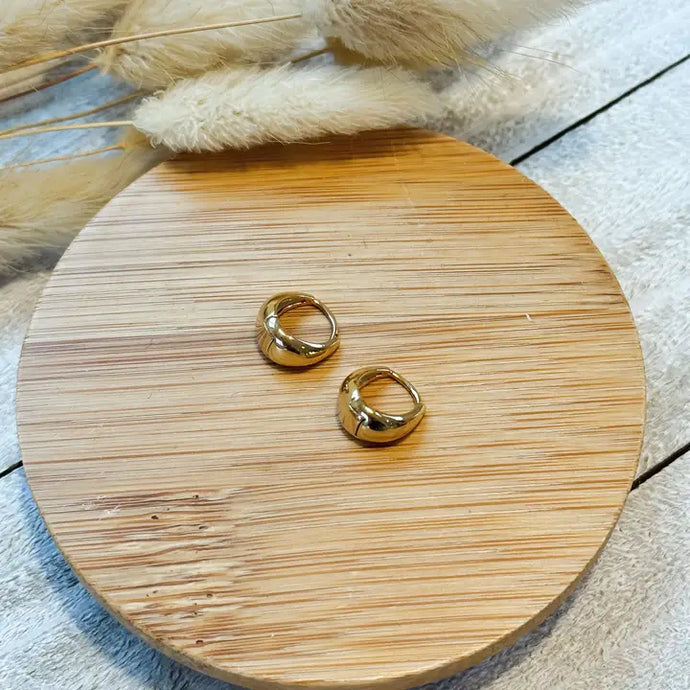 Gold Plated Micro Chunky Hoops