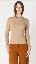 Load image into Gallery viewer, Ribbed Mockneck Top - Warm Beige