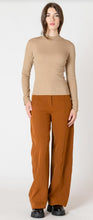 Load image into Gallery viewer, Ribbed Mockneck Top - Warm Beige
