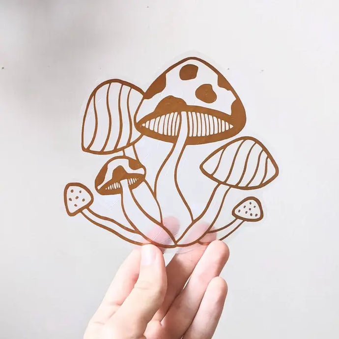 Mushroom Cluster Suncatcher - Prismatic Kitty
