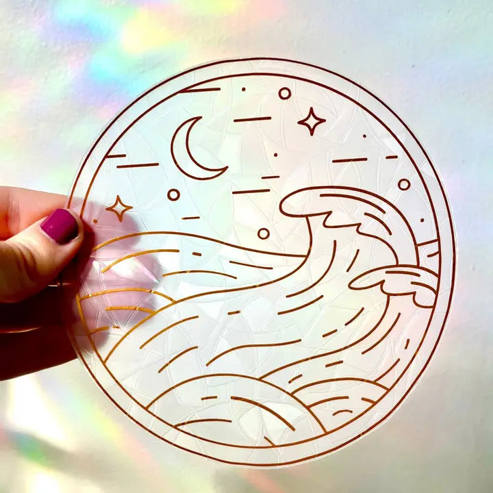 Ocean Waves Suncatcher - Prismatic Kitty