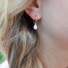 Load image into Gallery viewer, Opal Huggie Hoop Earrings- Oh So Lovely
