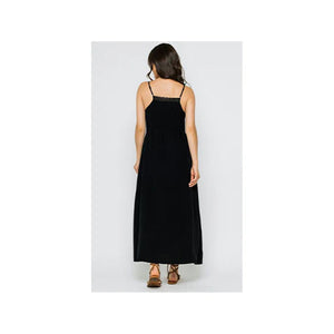 Marilyn Eyelet Trim Sun Dress - Black - Orb