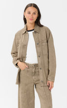 Load image into Gallery viewer, KArania Denim Overshirt - Washed Light Brown - Kaffe