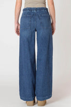 Load image into Gallery viewer, Wide Leg Knit Denimi Pants - Dark Denim Wash