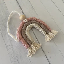 Load image into Gallery viewer, Macrame Rainbow Car Diffuser