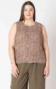 Pleated Top - Paisley