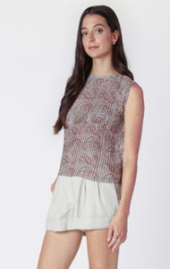 Pleated Top - Paisley